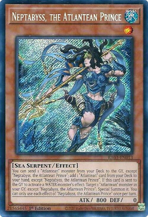 Image for Neptabyss, the Atlantean Prince (Secret Rare) (Quarter Century Bonanza) (RA03-EN013) - YuGiOh