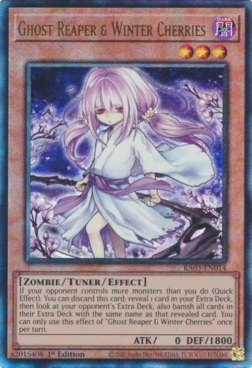 Image for Ghost Reaper & Winter Cherries (Alternate Art) (PUR) (Quarter Century Bonanza) (RA03-EN014) - YuGiOh