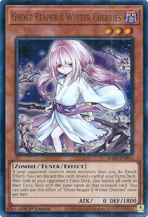 Image for Ghost Reaper & Winter Cherries (Alternate Art) (UR) (Quarter Century Bonanza) (RA03-EN014) - YuGiOh