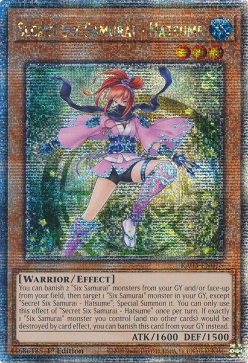 Image for Secret Six Samurai - Hatsume (Quarter Century Secret Rare) (Quarter Century Bonanza) (RA03-EN016) - YuGiOh