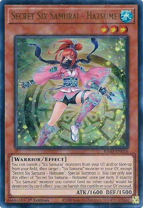 Image for Secret Six Samurai - Hatsume (UR) (Quarter Century Bonanza) (RA03-EN016) - YuGiOh