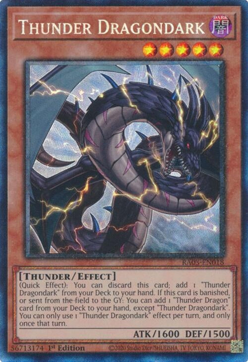 Image for Thunder Dragondark (PCR) (Quarter Century Bonanza) (RA03-EN018) - YuGiOh