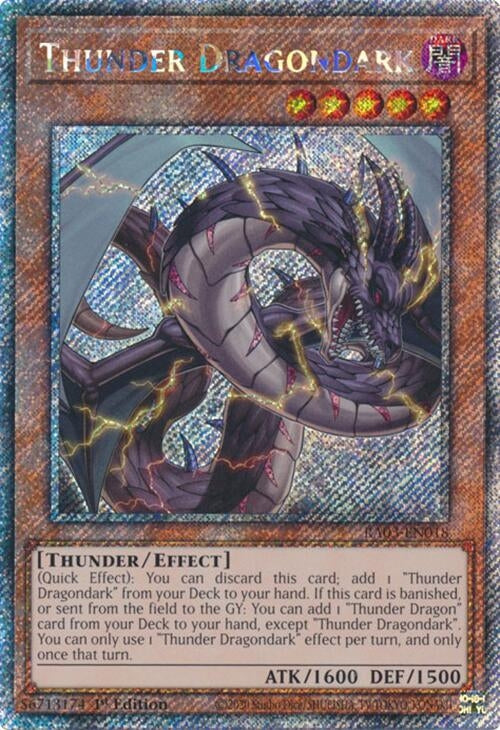 Image for Thunder Dragondark (Platinum Secret Rare) (Quarter Century Bonanza) (RA03-EN018) - YuGiOh