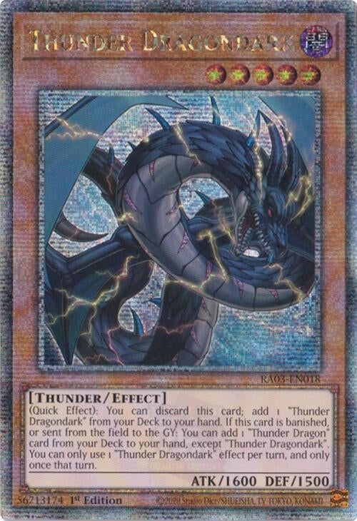 Image for Thunder Dragondark (Quarter Century Secret Rare) (Quarter Century Bonanza) (RA03-EN018) - YuGiOh