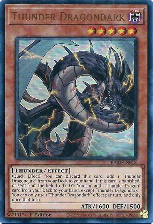 Image for Thunder Dragondark (UR) (Quarter Century Bonanza) (RA03-EN018) - YuGiOh