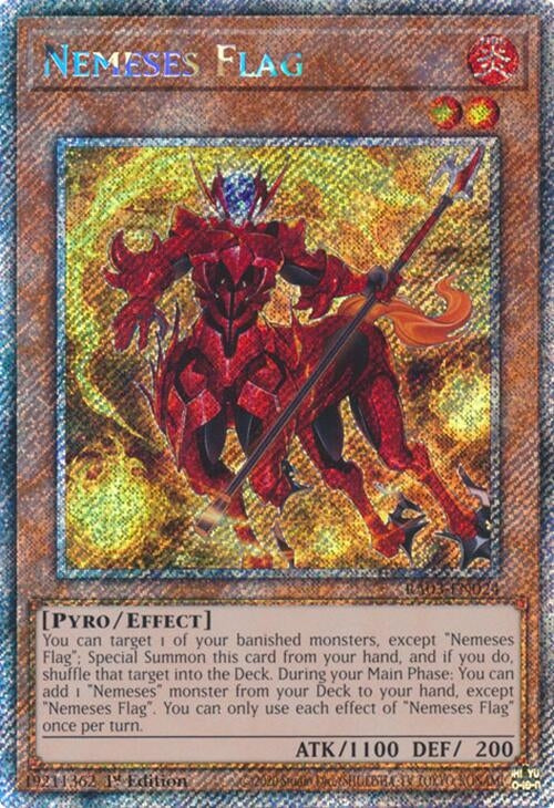 Image for Nemeses Flag (Platinum Secret Rare) (Quarter Century Bonanza) (RA03-EN024) - YuGiOh