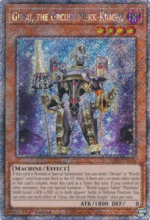 Image for Girsu, the Orcust Mekk-Knight (Platinum Secret Rare) (Quarter Century Bonanza) (RA03-EN026) - YuGiOh