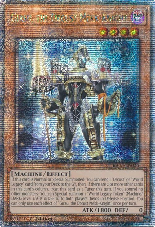 Image for Girsu, the Orcust Mekk-Knight (Quarter Century Secret Rare) (Quarter Century Bonanza) (RA03-EN026) - YuGiOh