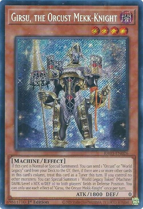 Image for Girsu, the Orcust Mekk-Knight (Secret Rare) (Quarter Century Bonanza) (RA03-EN026) - YuGiOh