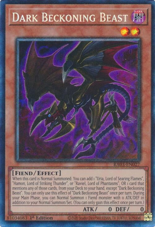 Image for Dark Beckoning Beast (PCR) (Quarter Century Bonanza) (RA03-EN027) - YuGiOh
