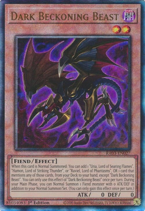 Image for Dark Beckoning Beast (PUR) (Quarter Century Bonanza) (RA03-EN027) - YuGiOh