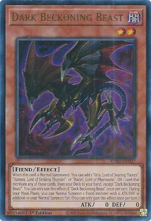 Image for Dark Beckoning Beast (UR) (Quarter Century Bonanza) (RA03-EN027) - YuGiOh