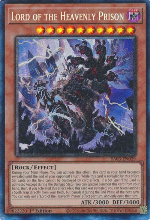 Image for Lord of the Heavenly Prison (PCR) (Quarter Century Bonanza) (RA03-EN029) - YuGiOh