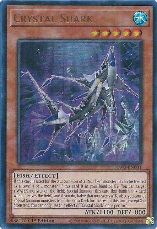 Image for Crystal Shark (UR) (Quarter Century Bonanza) (RA03-EN031) - YuGiOh