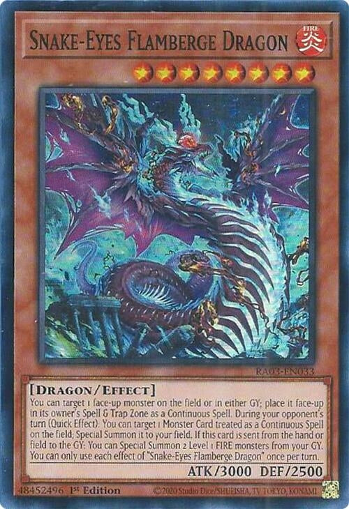 Image for Snake-Eyes Flamberge Dragon (Quarter Century Bonanza) (RA03-EN033) - YuGiOh