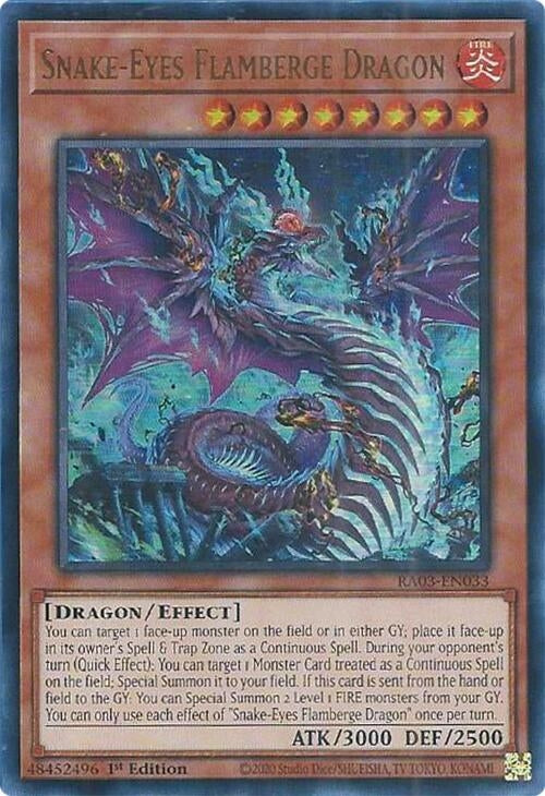 Image for Snake-Eyes Flamberge Dragon (UR) (Quarter Century Bonanza) (RA03-EN033) - YuGiOh