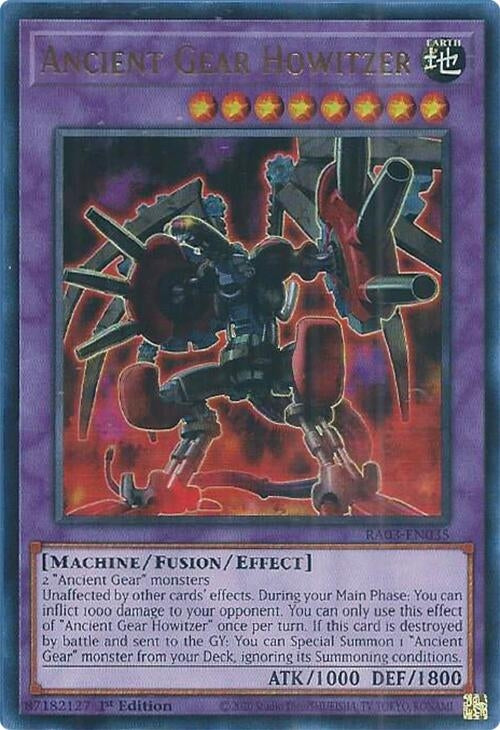 Image for Ancient Gear Howitzer (UR) (Quarter Century Bonanza) (RA03-EN035) - YuGiOh