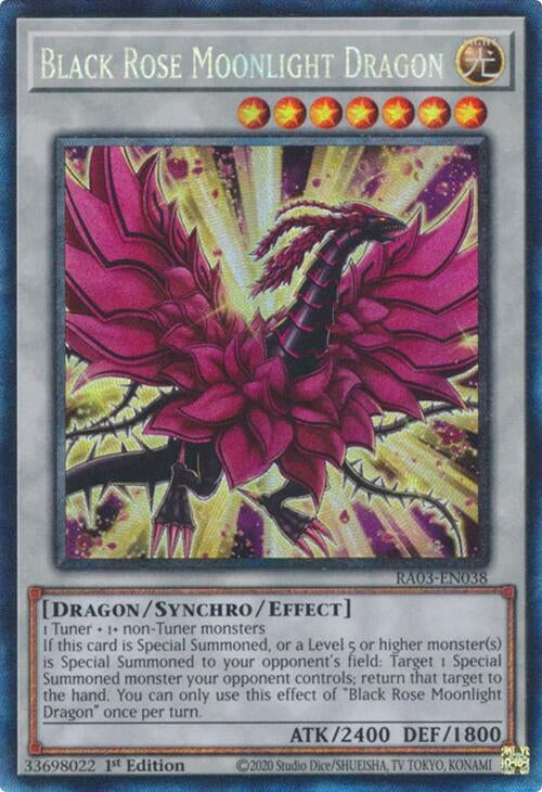 Image for Black Rose Moonlight Dragon (PCR) (Quarter Century Bonanza) (RA03-EN038) - YuGiOh