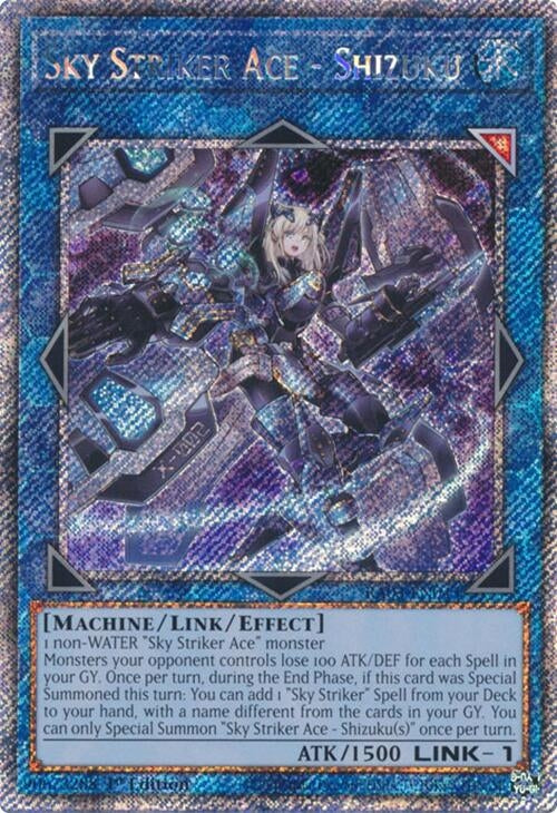 Image for Sky Striker Ace - Shizuku (Platinum Secret Rare) (Quarter Century Bonanza) (RA03-EN043) - YuGiOh
