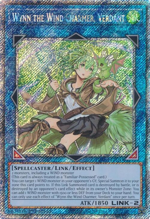 Image for Wynn the Wind Charmer, Verdant (Platinum Secret Rare) (Quarter Century Bonanza) (RA03-EN045) - YuGiOh