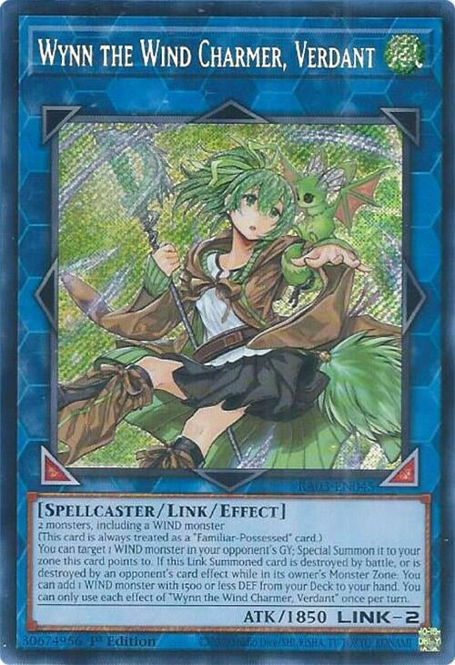Image for Wynn the Wind Charmer, Verdant (Secret Rare) (Quarter Century Bonanza) (RA03-EN045) - YuGiOh