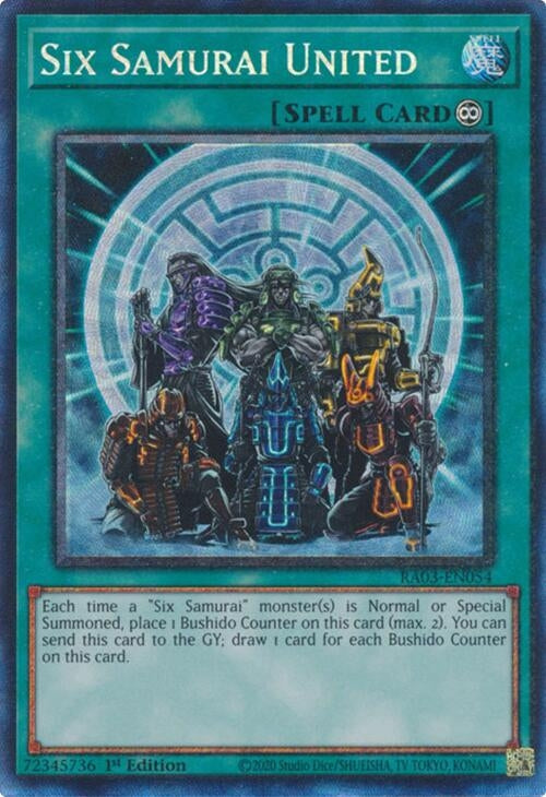 Image for Six Samurai United (PCR) (Quarter Century Bonanza) (RA03-EN054) - YuGiOh