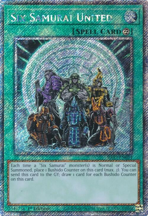 Image for Six Samurai United (Platinum Secret Rare) (Quarter Century Bonanza) (RA03-EN054) - YuGiOh