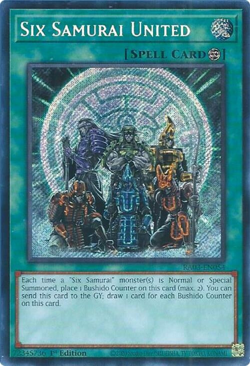 Image for Six Samurai United (Secret Rare) (Quarter Century Bonanza) (RA03-EN054) - YuGiOh