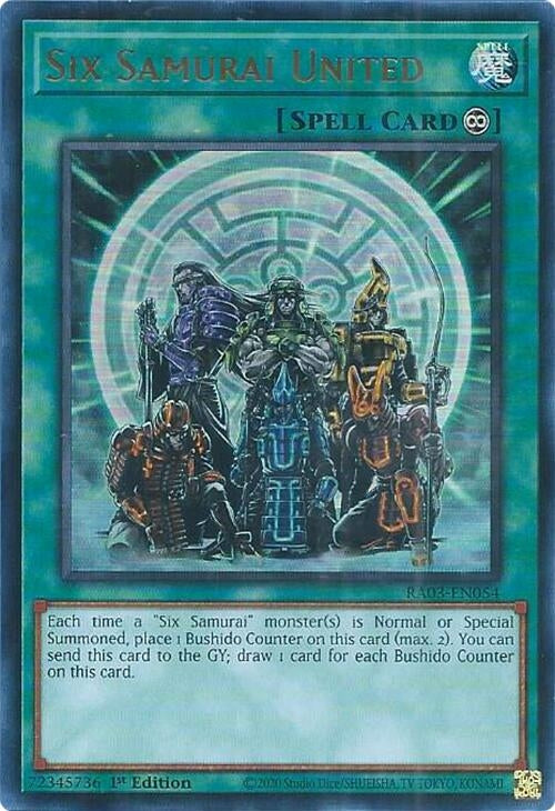 Image for Six Samurai United (UR) (Quarter Century Bonanza) (RA03-EN054) - YuGiOh