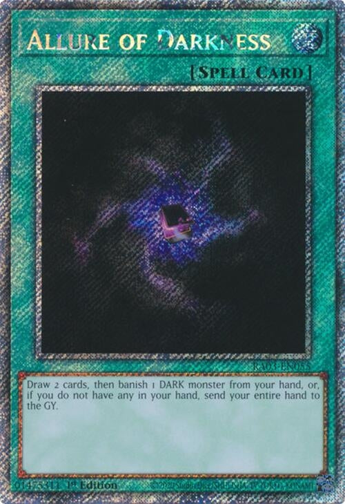 Image for Allure of Darkness (Platinum Secret Rare) (Quarter Century Bonanza) (RA03-EN055) - YuGiOh