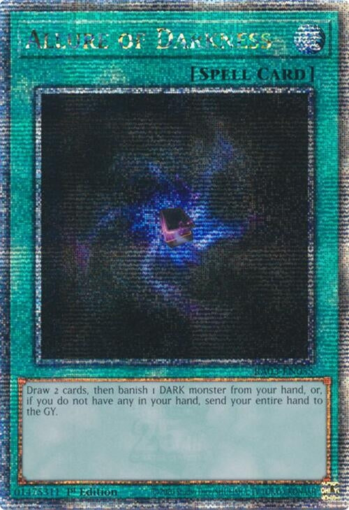 Image for Allure of Darkness (Quarter Century Secret Rare) (Quarter Century Bonanza) (RA03-EN055) - YuGiOh