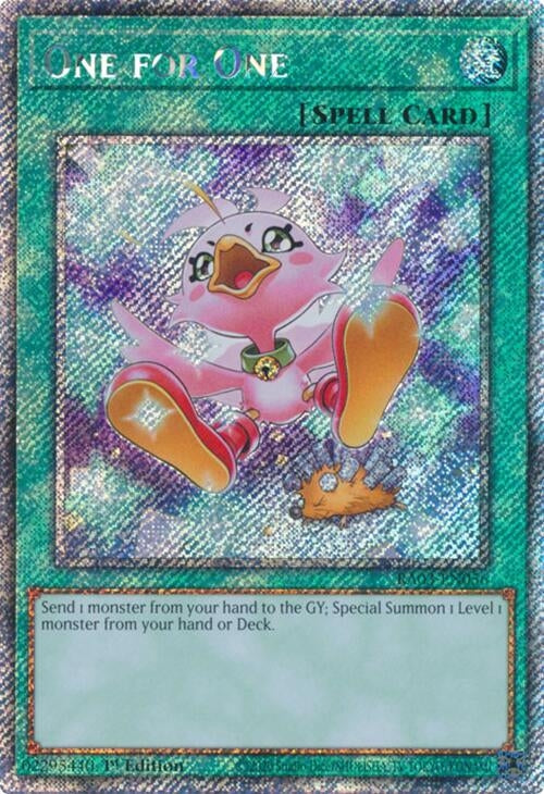 Image for One for One (Alternate Art) (Platinum Secret Rare) (Quarter Century Bonanza) (RA03-EN056) - YuGiOh