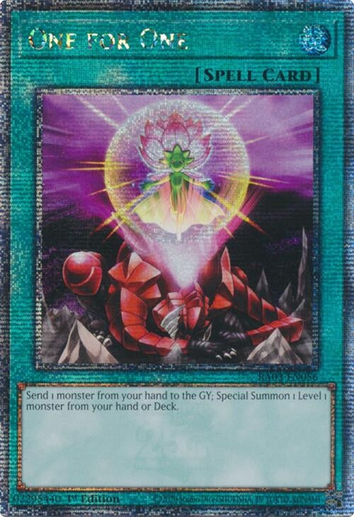 Image for One for One (Quarter Century Secret Rare) (Quarter Century Bonanza) (RA03-EN056) - YuGiOh