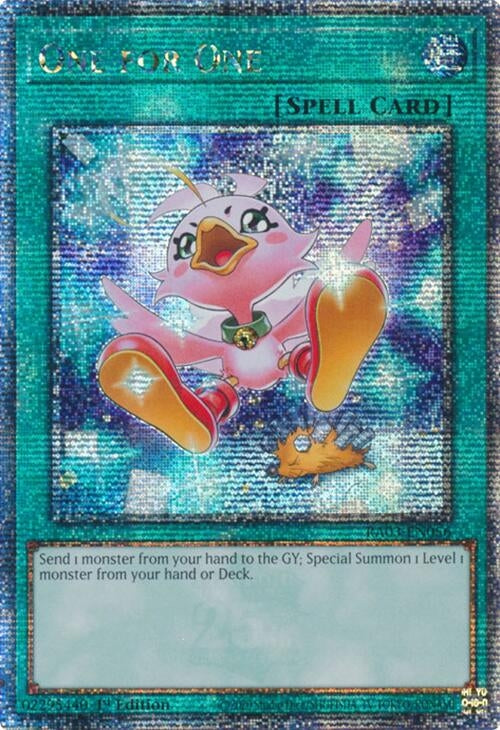 Image for One for One (Alternate Art) (Quarter Century Secret Rare) (Quarter Century Bonanza) (RA03-EN056) - YuGiOh