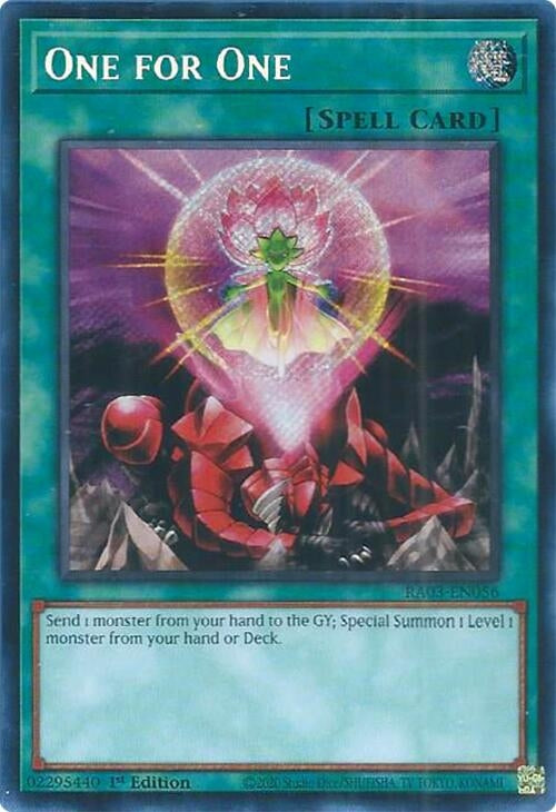 Image for One for One (Secret Rare) (Quarter Century Bonanza) (RA03-EN056) - YuGiOh
