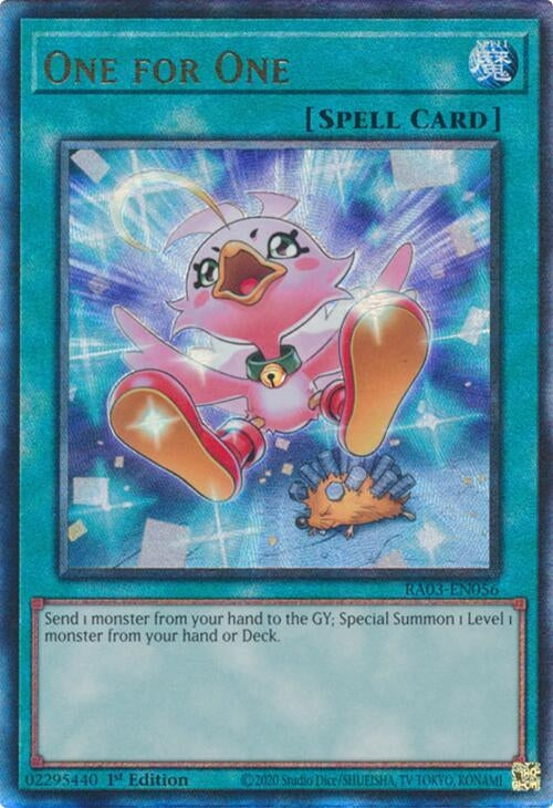 Image for One for One (Alternate Art) (PUR) (Quarter Century Bonanza) (RA03-EN056) - YuGiOh