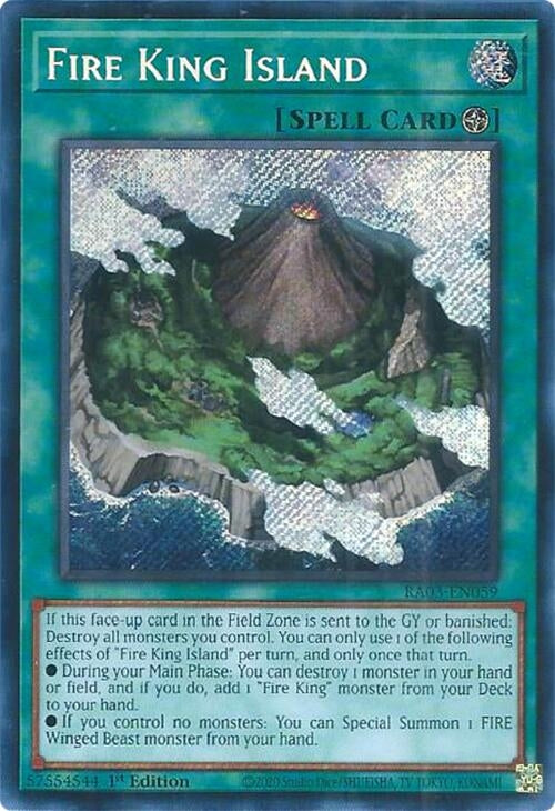 Image for Fire King Island (Secret Rare) (Quarter Century Bonanza) (RA03-EN059) - YuGiOh