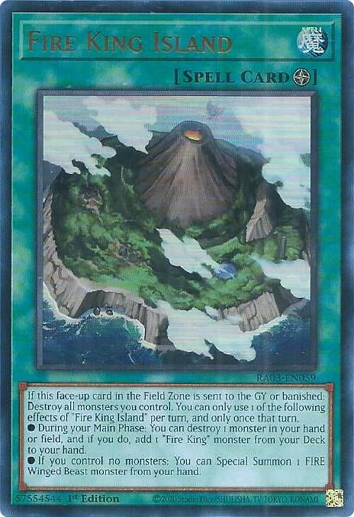 Image for Fire King Island (UR) (Quarter Century Bonanza) (RA03-EN059) - YuGiOh