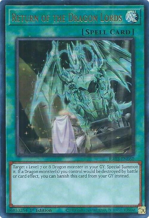 Image for Return of the Dragon Lords (UR) (Quarter Century Bonanza) (RA03-EN060) - YuGiOh