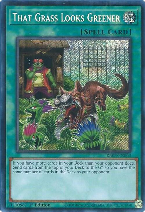 Image for That Grass Looks Greener (Secret Rare) (Quarter Century Bonanza) (RA03-EN063) - YuGiOh