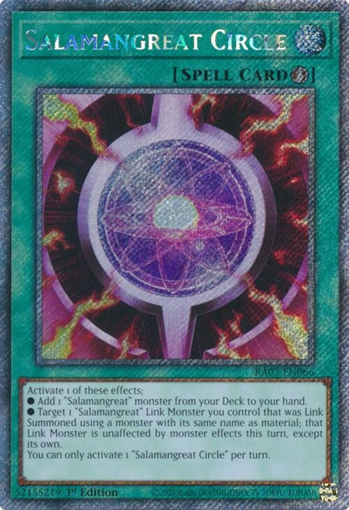 Image for Salamangreat Circle (Platinum Secret Rare) (Quarter Century Bonanza) (RA03-EN066) - YuGiOh