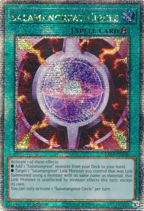 Image for Salamangreat Circle (Quarter Century Secret Rare) (Quarter Century Bonanza) (RA03-EN066) - YuGiOh