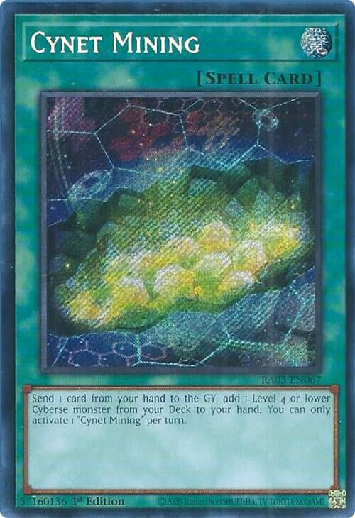 Image for Cynet Mining (Secret Rare) (Quarter Century Bonanza) (RA03-EN067) - YuGiOh