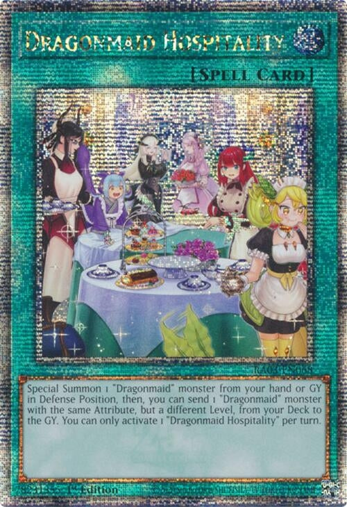 Image for Dragonmaid Hospitality (Alternate Art) (Quarter Century Secret Rare) (Quarter Century Bonanza) (RA03-EN068) - YuGiOh