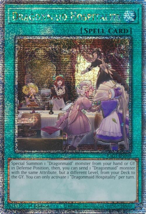 Image for Dragonmaid Hospitality (Quarter Century Secret Rare) (Quarter Century Bonanza) (RA03-EN068) - YuGiOh