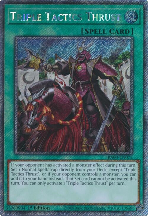 Image for Triple Tactics Thrust (Platinum Secret Rare) (Quarter Century Bonanza) (RA03-EN072) - YuGiOh