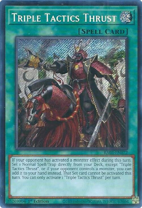 Image for Triple Tactics Thrust (Secret Rare) (Quarter Century Bonanza) (RA03-EN072) - YuGiOh