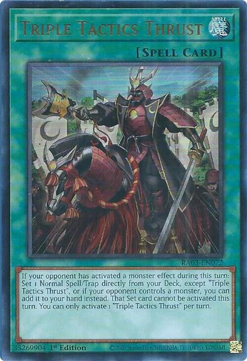 Image for Triple Tactics Thrust (UR) (Quarter Century Bonanza) (RA03-EN072) - YuGiOh