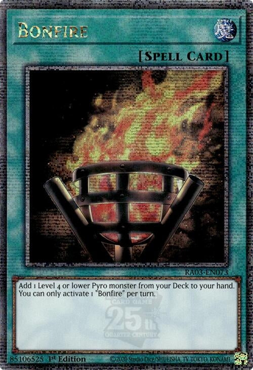 Image for Bonfire (Quarter Century Secret Rare) (Quarter Century Bonanza) (RA03-EN073) - YuGiOh