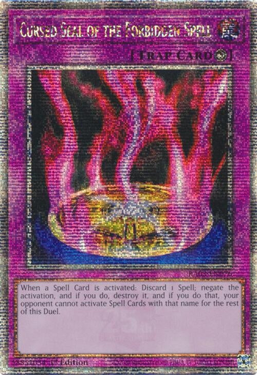 Image for Cursed Seal of the Forbidden Spell (Quarter Century Secret Rare) (Quarter Century Bonanza) (RA03-EN076) - YuGiOh